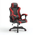 Ergonomic gaming chair with adjustable lumbar support in teal and gray 70 x 70 x 120cm