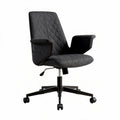Quilted fabric office chair with adjustable height and swivel base